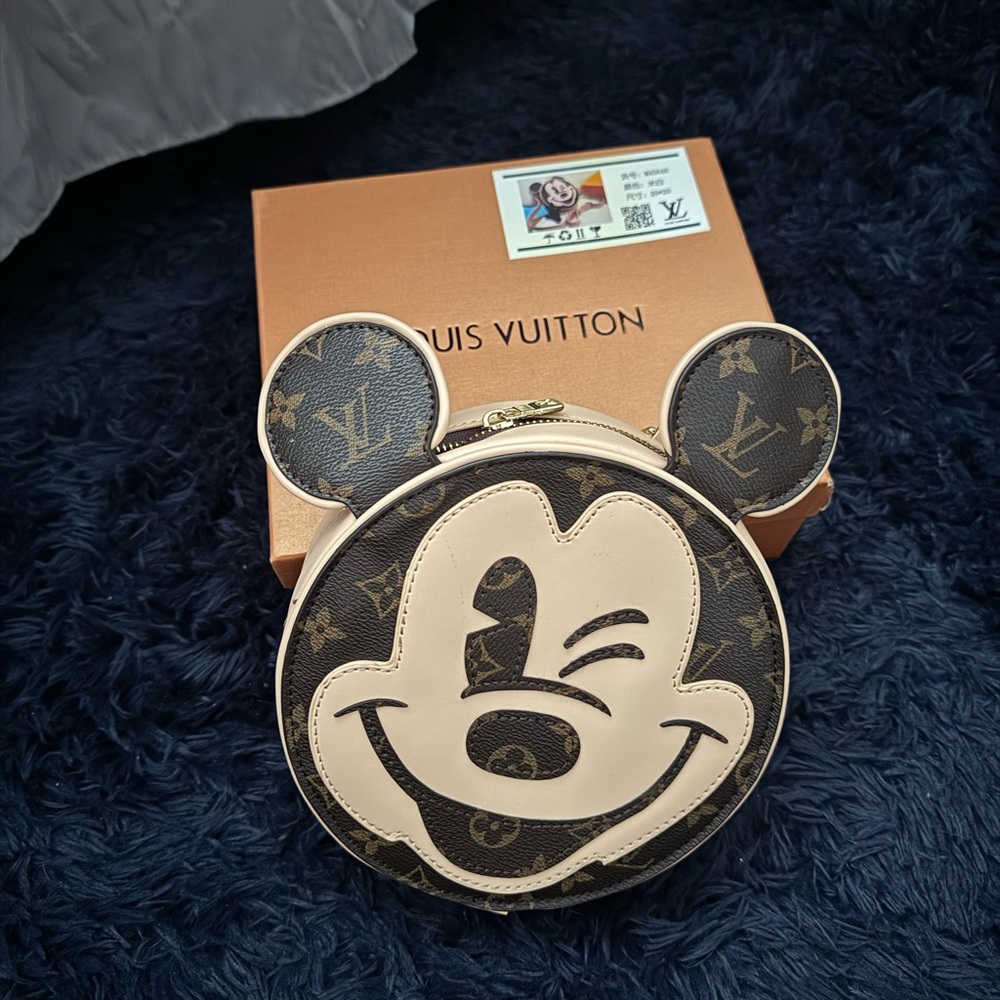 Louis Vuitton Beige and Brown Mickey Mouse Bag